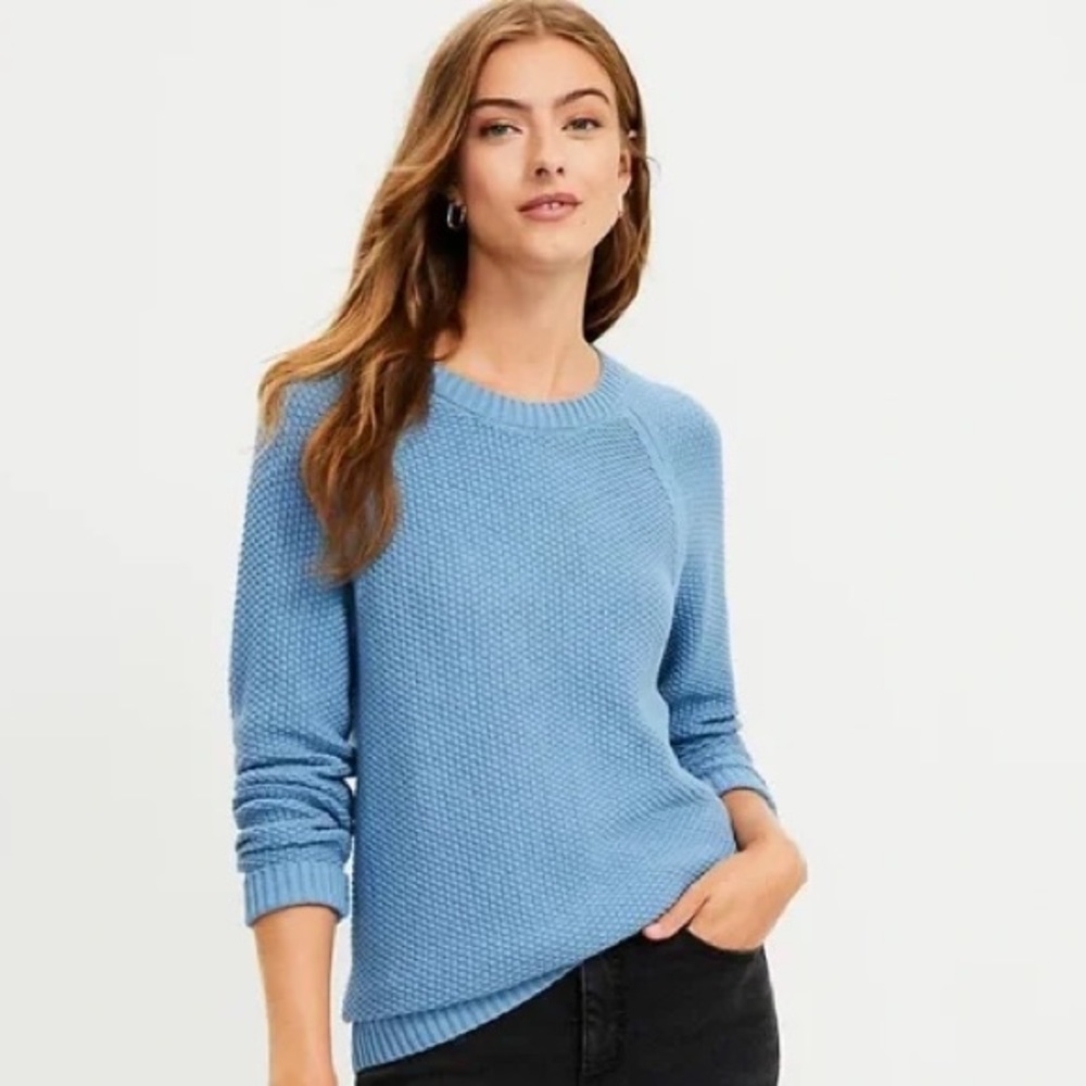 LOFT Stitchy Sweater 100% Cotton